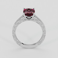 2.89 Ct. Red Garnet Ring, 10K White Gold 3