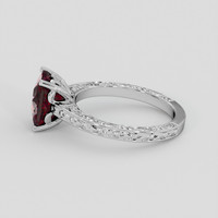 2.89 Ct. Red Garnet Ring, 10K White Gold 4