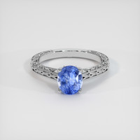 1.64 Ct. Blue Sapphire Ring, 10K White Gold 1