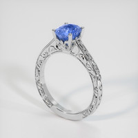 1.64 Ct. Blue Sapphire Ring, 10K White Gold 2