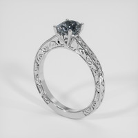 1.62 Ct. Bluish Grey Sapphire Ring, 10K White Gold 2