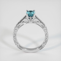 0.99 Ct. Greenish Blue Sapphire Ring, 10K White Gold 3