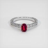 0.61 Ct. Ruby Ring, 14K White Gold 1