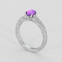 0.97 Ct. Pinkish Purple Sapphire Ring, 14K White Gold 2