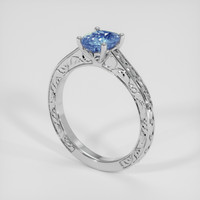 1.11 Ct. Bi Color Sapphire Ring, 14K White Gold 2