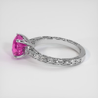2.10 Ct. Pink Sapphire Ring, 14K White Gold 4
