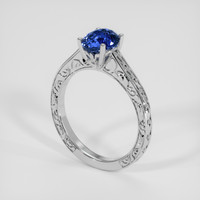 1.67 Ct. Blue Sapphire Ring, 14K White Gold 2