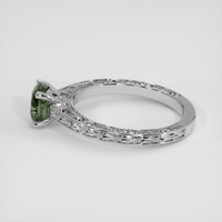 1.31 Ct. Green Sapphire Ring, 14K White Gold 4