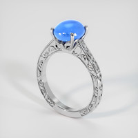 4.19 Ct. Blue Sapphire Ring, 14K White Gold 2