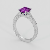 2.04 Ct. Purple Sapphire Ring, 14K White Gold 2