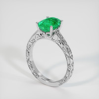 2.11 Ct. Emerald Ring, 18K White Gold 2