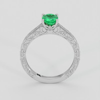 0.96 Ct. Emerald Ring, 18K White Gold 3