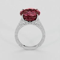 11.08 Ct. Pinkish Red Rubellite Tourmaline Ring, 18K White Gold 3