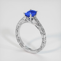 1.43 Ct. Blue Sapphire Ring, 18K White Gold 2
