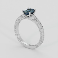 2.03 Ct. Bi Color Sapphire Ring, 18K White Gold 2