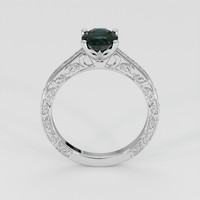 1.30 Ct. Green Sapphire Ring, 18K White Gold 3