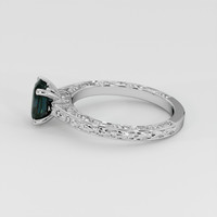 1.30 Ct. Green Sapphire Ring, 18K White Gold 4