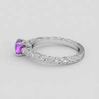 0.97 Ct. Pinkish Purple Sapphire Ring, 18K White Gold 4