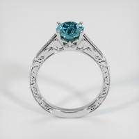 2.55 Ct. Greenish Blue Sapphire Ring, 18K White Gold 3