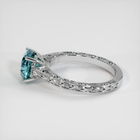 2.55 Ct. Greenish Blue Sapphire Ring, 18K White Gold 4