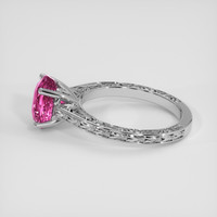3.09 Ct. Pink Sapphire Ring, 18K White Gold 4