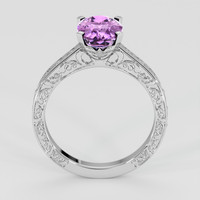2.63 Ct. Pinkish Purple Sapphire Ring, 18K White Gold 3