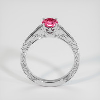 0.94 Ct. Reddish Pink Sapphire Ring, 18K White Gold 3