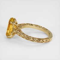 2.92 Ct. Golden Yellow Precious Topaz Ring, 10K Yellow Gold 4