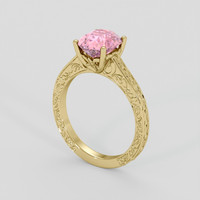 2.58 Ct. Purplish Pink Sapphire Ring, 10K Yellow Gold 2