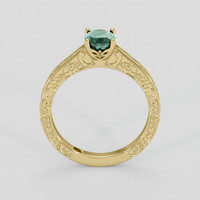 1.21 Ct. Bluish Green Sapphire Ring, 10K Yellow Gold 3