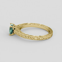 1.21 Ct. Bluish Green Sapphire Ring, 10K Yellow Gold 4