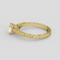 1.13 Ct. Peach Sapphire Ring, 10K Yellow Gold 4