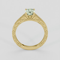 1.32 Ct. Yellowish Green Sapphire Ring, 10K Yellow Gold 3