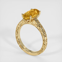 2.92 Ct. Gemstone Ring, 14K Yellow Gold 2