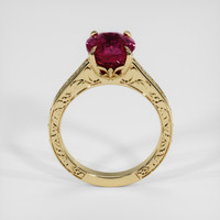 3.67 Ct. Purplish Red Rhodolite Garnet Ring, 14K Yellow Gold 3