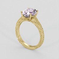 4.11 Ct. Pink Sapphire Ring, 14K Yellow Gold 2