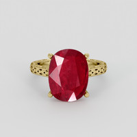 4.32 Ct. Ruby Ring, 14K Yellow Gold 1