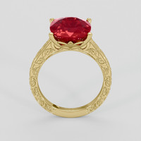 4.32 Ct. Ruby Ring, 14K Yellow Gold 3