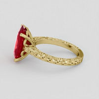 4.32 Ct. Ruby Ring, 14K Yellow Gold 4