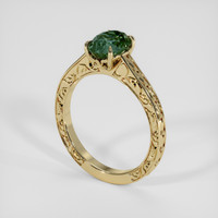 2.08 Ct. Bluish Green Sapphire Ring, 14K Yellow Gold 2