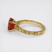 3.04 Ct. Padparadscha Sapphire Ring, 14K Yellow Gold 4