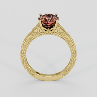 3.20 Ct. Pinkish Brown Sapphire Ring, 14K Yellow Gold 3