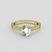 1.74 Ct. Greenish Yellow Sapphire Ring, 14K Yellow Gold 1