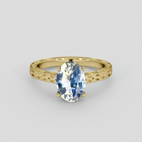2.10 Ct. Bi Color Sapphire Ring, 14K Yellow Gold 1