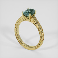 1.98 Ct. Bluish Green Sapphire Ring, 14K Yellow Gold 2