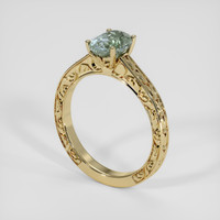 1.63 Ct. Bluish Green Sapphire Ring, 14K Yellow Gold 2
