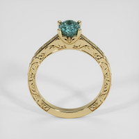 1.44 Ct. Greenish Blue Sapphire Ring, 14K Yellow Gold 3