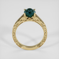2.52 Ct. Greenish Blue Sapphire Ring, 14K Yellow Gold 3