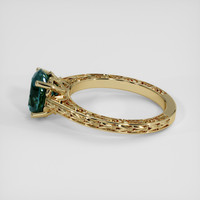 2.52 Ct. Greenish Blue Sapphire Ring, 14K Yellow Gold 4