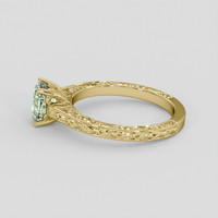 1.32 Ct. Yellowish Green Sapphire Ring, 14K Yellow Gold 4